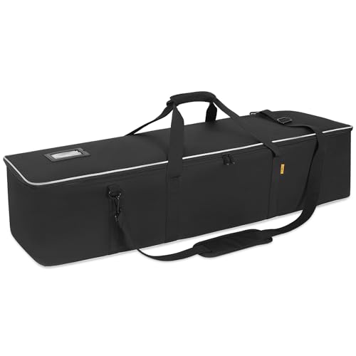 Multifunctional Tripod Bag 40 X 9.5 X 9.5 Inches / 101.5 X 24 X 24 cm Heavy Duty Tripod Carrying Case with Handle for Microphone Stands, Lights, Speakers, Cameras, Booms, Black - size: 40 X 9.5 X 9.5 Inch