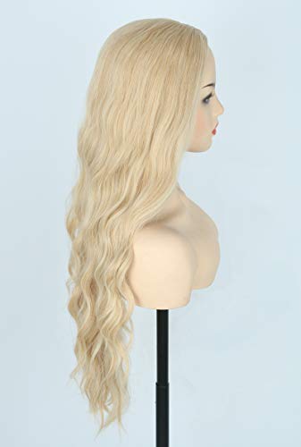 Topcosplay Women Wigs Blonde Long Curly Halloween Costume Princess Cosplay Wigs Wavy - color: Blonde-M27/613