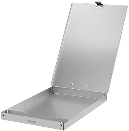 ZCZN Recycled Aluminum Storage Clipboard, Clipboard Box, Form Holder, Suitable for School, Office, Jobsite or Medical Staff, 9.25 x 13.78 Inches, Silver
