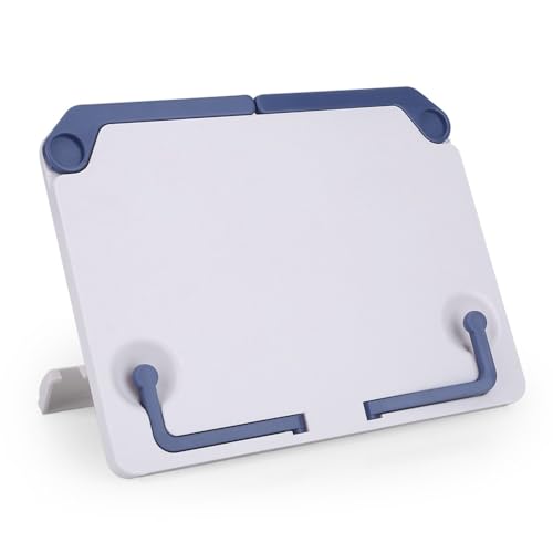 Desktop Sturdy Bookstand,Tabletop Sheet Music Stand Holder Adjustable Portable for Sheet Music, Cookbooks, Reading with Detachable Tray & Page Clips