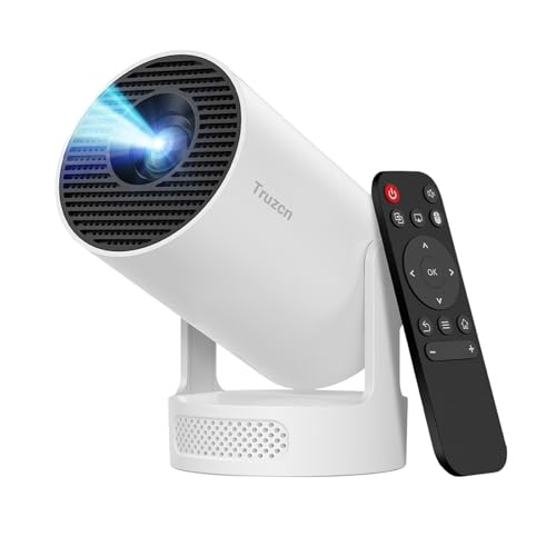 Mini Projector, Portable Projector 4K Support and 5W Speaker | with WiFi 6 & Bluetooth 5.4, 180° Rotatable, Auto Keystone & Manual Focus, Projector with HDM, USB, Phone, Laptop(Ultra) - color: Lvory White-4