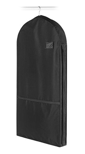 Whitmor Deluxe Garment Bag with Zipper Pocket, 42" 1 Pack Black - color: 22''X42'' Black w Pocket
