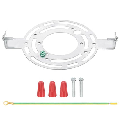 PATIKIL 145mm (5.7") Universal Light Fixture Mounting Bracket Kit, Light Crossbar Round Ceiling Plate with Screw for Wall Lights Ceiling Lighting Pendant Chandelier - size: 145mm