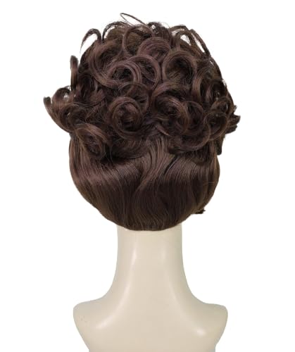 American Rapper Curly Updo High Fashion Wig for Women - Celebrity Style Wig | Elegent Choice for Cosplay Events, Halloween Parties & Themed Performances - Brown - color: Brown