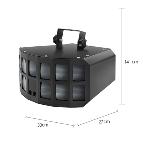 DJ Lights Party Light, Stage Disco Light 4 in 1 RGBW Derby Beam, Led Strobe, Remote & DMX Control Perfect for Wedding Bar Club Disco Party Festival Stage & DJ Lighting, Black