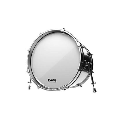 Evans EQ3 Resonant Smooth White Bass Drum Head, No Port, 16 Inch - size: 16 Inch, style: White