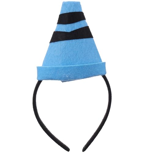 Crayon Headband Costume Felt Cone Crayon Hat 3D Cute Hairband for Women Teachers Art Theme Dress Up Outfit for - color: Blue