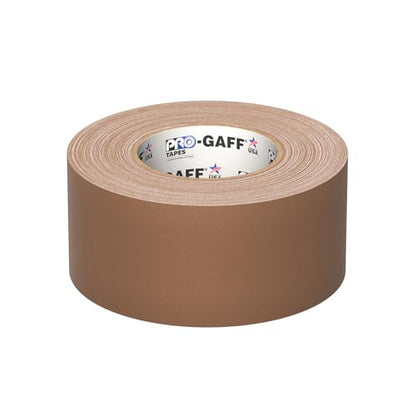 3" Pro Gaff Gaffers Tape 55 yards length tan matte. Premium Heavy-Duty Gaffers Tape trusted by professional Gaffers. Made in the USA. Holds Tight, Easy to remove. (Pack of 16) - color: Tan, size: 3 in x 1980 in