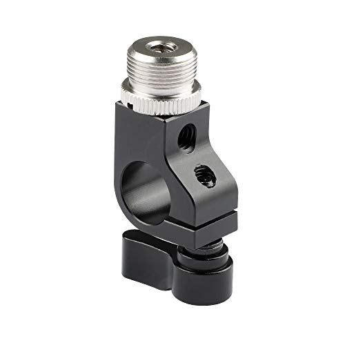 CAMVATE 15mm Rod Clamp With 5/8"-27 Screw Connectors For Microphone - 1938