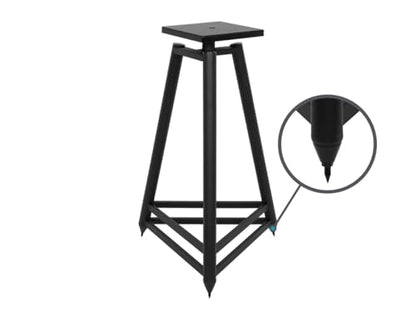 Monolith Easel Style Speaker Stand, 28in (Each) Adjustable Spikes, Supports up to 100 LBS, Sturdy Construction, Compatible with Most Bookshelf Speakers