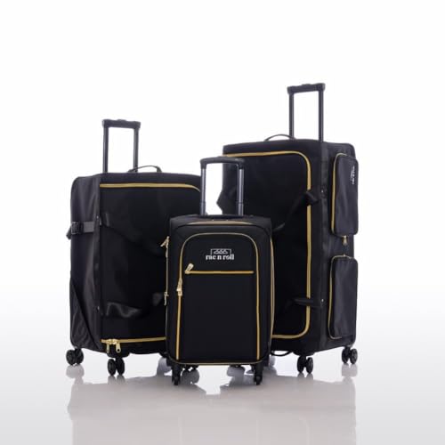 Rac n Roll Mini Rolling Dance Bag with Garment Rack (Clothes Rack), Carry On Backstage Competition Travel Duffel, Spinner Wheels, Portable Costume Bag for Dancers, Cheer, Pageant, Skating — Black