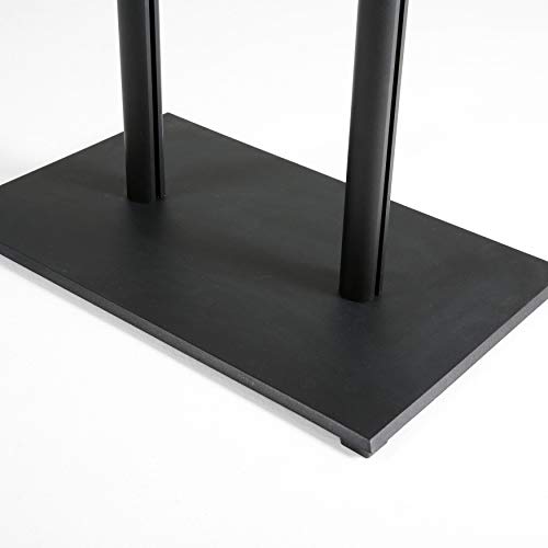 M&T Displays Tempered Clear Glass Conference Podium Stand Black Aluminum Body and Base 43.9 Inch Height Floor Standing Lectern Pulpit Desk for Classroom Church - color: Black