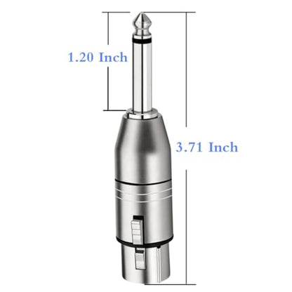XLR Female to 1/4" TS Mono Adapter, Unbalanced XLR Female to 1/4 Inch TS Mono Male Plug Cable Adapter for Mixers, Microphones, Amplifiers - 2 Pack - style: 1/4 inch TS Mono Male to XLR Female Adapter