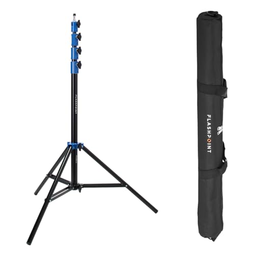 Flashpoint Pro Heavy-Duty Air-Cushioned Light Stand (Blue, 9.5')