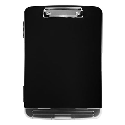 Super Z Outlet Slim Plastic Nursing RN Style Lightweight Coaches Clipboard with Open Foldable Storage, Classroom Teacher College Size (9.5" x 14") (Black, 9.5" x 14") (Pack of 3) - color: Black, size: 9.5" x 14" (Pack of 3)
