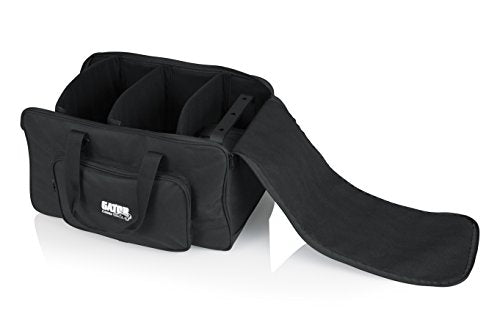 Gator Cases Tote Bag to Hold up to (4) LED Par Style Lighting Fixtures with Adjustable Dividers - size: 19.5"x11.5"x11", style: Carry Bag