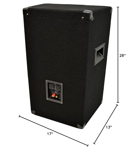 Harmony Audio 12 Inch Passive PA Speaker 150 Watt 2-Way DJ Venue Cabinet | Unpowered sound reinforcement for live bands karaoke and events, pairs with any amp rack, full range gig tone