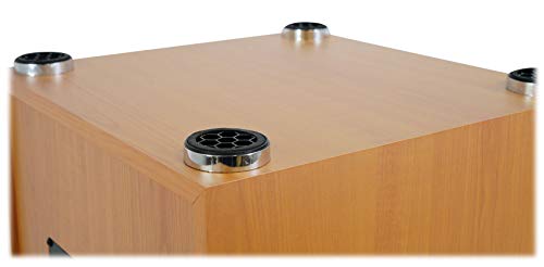 Rockville Rock Shaker 12 Wood 800W Peak/400W RMS Powered Home Theater Subwoofer 4 Ohm, Deep Bass, MDF Enclosure, RCA/High-Level Inputs, for Movies and Music - color: Classic Wood
