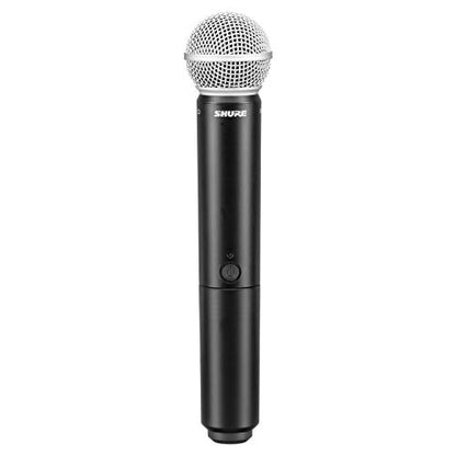 Shure BLX288/SM58 Dual-Channel Wireless Audio System H9 Band (512–542 MHz) – BLX88 Receiver, (2) BLX2 Transmitters with SM58 Dynamic Mic, Up to 14 Hr Battery, 300 ft Range | BLX88 Receiver, (2) BLX2 Transmitters with SM58 Dynamic Mic, Up to 14 Hr Battery,