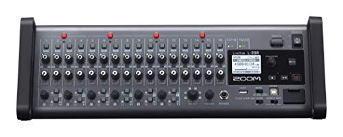 Zoom LiveTrak L-20R Mixer/Multitrack Recorder for Musicians with 20 Inputs, 22 Channels of Recording, Wireless iOS Control, 22-In/4-Out USB Audio Interface, 6 Customizable Outputs | 20-channel digital mixer with 22-track recording and 6 monitor outputs fo