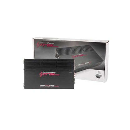 Precision Power Trax Micro Monoblock Class D Car Stereo Amplifier TM1.6000D – 6000W Single Channel Digital Subwoofer Amp with Wired Bass Control & High-Level Inputs for Powerful Audio - size: TM1.6000D