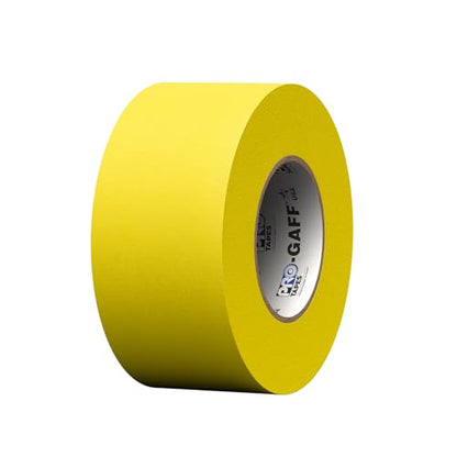 3" Pro Gaff Gaffers Tape 55 yards length yellow matte. Premium Heavy-Duty Gaffers Tape trusted by professional Gaffers. Made in the USA. Holds Tight, Easy to remove. (Pack of 16) - color: Yellow, size: 3 in x 1980 in