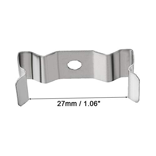 uxcell T8 Clips Bracket Hanger for Integrated Tube Light Fixture, Nickel-plated Manganese Steel, Pack of 15