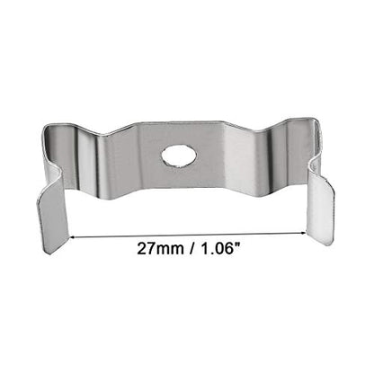 uxcell T8 Clips Bracket Hanger for Integrated Tube Light Fixture, Nickel-plated Manganese Steel, Pack of 15