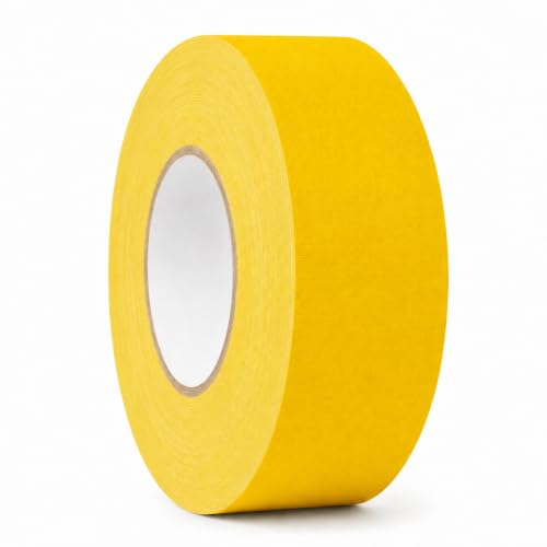 GGR Supplies CGT-80 Gaffers Stage Tape, Yellow, 2 in x 60 yd, 1-Pack | 12 Mil Low-Gloss Cloth, Clean Removal from Most Surfaces, Water and Abrasion Resistant, Cable Management, Film, Photography - color: Yellow, size: 2 in. (Pack of 1)