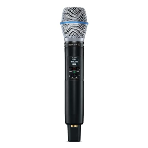 Shure SLXD2/B87A Handheld Transmitter with BETA 87A Vocal Mic Capsule - for use with SLX-D Digital Wireless Microphone Systems, Receiver Sold Separately | J52 Band (SLXD2/B87A=-J52) - style: J52 Band (558-602/614-616 MHz)