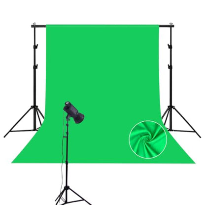 Green Photography Backdrop for Photoshoot, 10x10 Ft Polyester Photo Backdrop Curtains, Green Backdrops Screen for Photo Studio, Video, Content Creators, Birthday Parties Background - color: Light Green