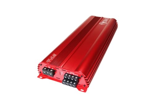 JP34 AB RED 4 Channel Car Audio Amplifier | 590W RMS Class AB Power Amp | Car Stereo Speaker Amplifier | High-Performance Automotive Sound