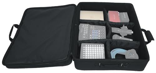 Rockville BP-MIX2621 Padded Mixer Bag Semi Rigid, 26" x 21" x 8.5" | Interior Straps, 7 Removable Dividers, Water Resistant, YKK Zippers, Backpack / Shoulder / Handle Carry, Protective Feet