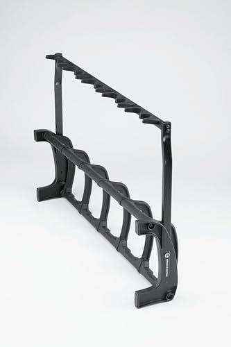 K&M Konig & Meyer 17515.016.55 Guardian 5 Guitar Stand | Holds Five Electric, Acoustic or Bass Guitars Rack-Style | Protective Supports | Space Saver | Adult/Youth Musicians | Black - color: 5 Guitars/ Black