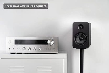 Kanto YU Passive 5.25" Passive Bookshelf Speakers with 1" Silk Dome Tweeter | External Amplifier Required | Pair | Matte Black - color: Black, size: 5.25" Woofer - 5 Ohm - 100 Watts Per Speaker
