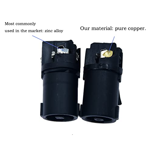 Arklove Speakon to 1/4 Adapter na4ljx Connector Upgraded 1/4" inch ts Jack Female to NL4FC Male Converter are for Converting Cable to NL4FC Plug for pa dj Speaker/Amplifier/Mixer(Adapter - 2PCS) - color: Adapter - 2PCS