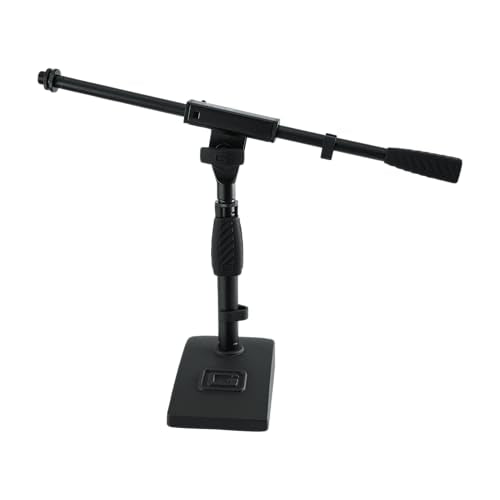 Gator Frameworks Weighted Desktop Microphone Stand with Boom (GFW-MIC-0821) | Compact Stand with 4.5" x 8" Base is Perfect for Desktop Use or Instrument Recording - style: Weighted Base