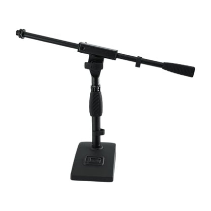 Gator Frameworks Weighted Desktop Microphone Stand with Boom (GFW-MIC-0821) | Compact Stand with 4.5" x 8" Base is Perfect for Desktop Use or Instrument Recording - style: Weighted Base