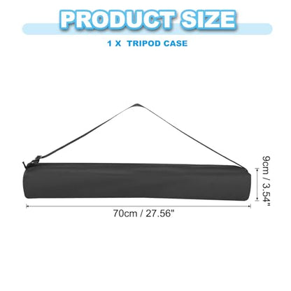 PATIKIL 27.56"x3.54" Tripod Carrying Case, 1Pack Oxford Cloth Padded Tripod Bag with Handles for Light Stands Tripod Photography Accessories, Black - size: 27.56"x3.54"