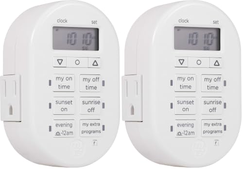 myTouchSmart Plug-in Digital Timer, 2 Grounded Outlets, White (Pack of 2) - size: 125V (Pack of 2)