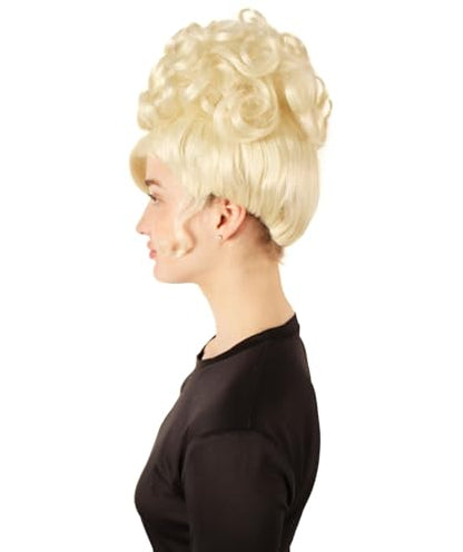 American Rapper Curly Updo High Fashion Wig for Women - Celebrity Style Wig | Elegent Choice for Cosplay Events, Halloween Parties & Themed Performances - Blonde - color: Blonde