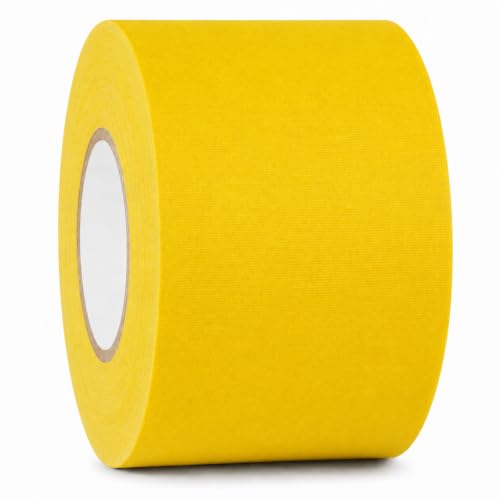 GGR Supplies CGT-80 Gaffers Stage Tape, Yellow, 4 in x 60 yd, 1-Pack | 12 Mil Low-Gloss Cloth, Clean Removal from Most Surfaces, Water and Abrasion Resistant, Cable Management, Film, Photography - color: Yellow, size: 4 in. (Pack of 1)