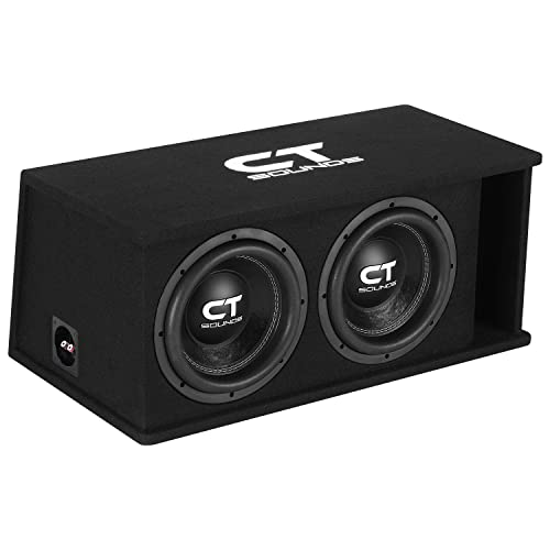 CT Sounds Dual 10” 2600W Loaded Tropo Series Ported Car Subwoofer Box - TROPO-2X10D4 - size: Dual 10"