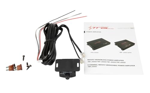 Precision Power Trax Micro Monoblock Class D Car Stereo Amplifier TM1.4000D – 4000W Single Channel Digital Subwoofer Amp with Wired Bass Control & High-Level Inputs for Powerful Audio - size: TM1.4000D