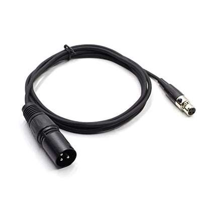 3 Pin XLR Male Plug to 3 Socket Female Mini XLR Pro Lapel Microphone Cable -TA3-XLR Cable（65CM/25 inch - color: mini xlr F-0.65M
