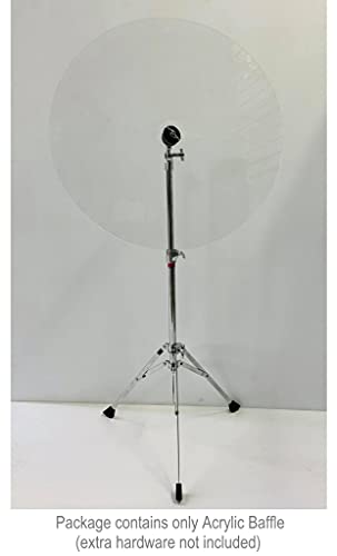 Portable Drum Shields Drum Sound Barrier 30Inch - 2 Pack Sound Baffles Crystal Clear Acrylic Cymbals Shields Drums Kit, Muffles Live Recording Standard Mounting On All Cymbal Stands Acrylic Shield - size: 30 inch - 2 Pack