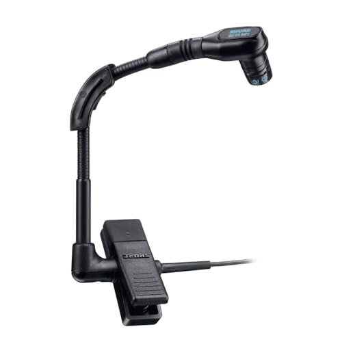 Shure Wireless BETA 98H/C Microphone - Miniature Instrument Mic with TA4F 4-pin mini XLR Connector, Cardioid Condenser, Clip-on with Gooseneck for Sax/Brass or Rim of Percussion (WB98H/C) - style: Wireless - TA4F (4-pin mini XLR)