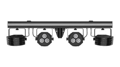 CHAUVET DJ GigBAR 3 ILS DJ Lighting System, All-In-One Party Lights with LED Derby, RGB+UV Wash Lights & Strobe Effects, Portable Stage Lighting Kit with Wireless DMX, ILS Control, Tripod & Carry Bags