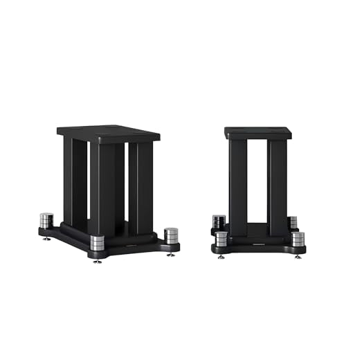 Universal Wooden Speaker Stands Pair, Heavy Duty Floor Standing Speaker Mount, Bookshelf & Studio Monitor Stands for Home Theater Surround Audio System (7.8in) - size: 7.8 in