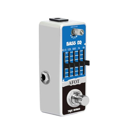 Bass EQ Pedal, 5-Band EQ Pedal Electric Bass Equalizer (62.5Hz 125Hz 500Hz 1kHz 4kHz) Provides ±18dB for Each Band EQ Seeker for Bass True Bypass - color: Blue Bass EQ